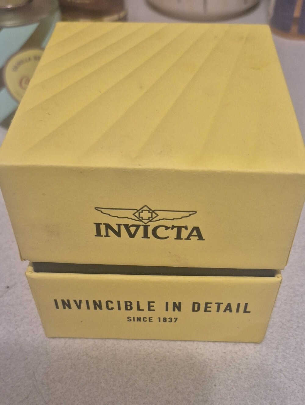 Invicta Yellow Branded Watch Box